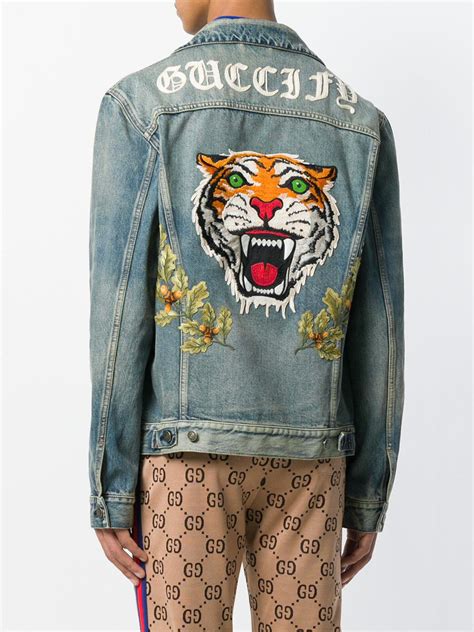 bordado tiger gucci|gucci tiger denim.